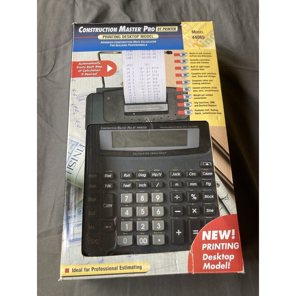 Construction Master Pro DT Printer Model 44065 New In Box
